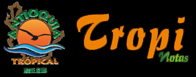 Tropi Tropical Juices and Tropi Vinas logos featuring orange sun and green leaf design
